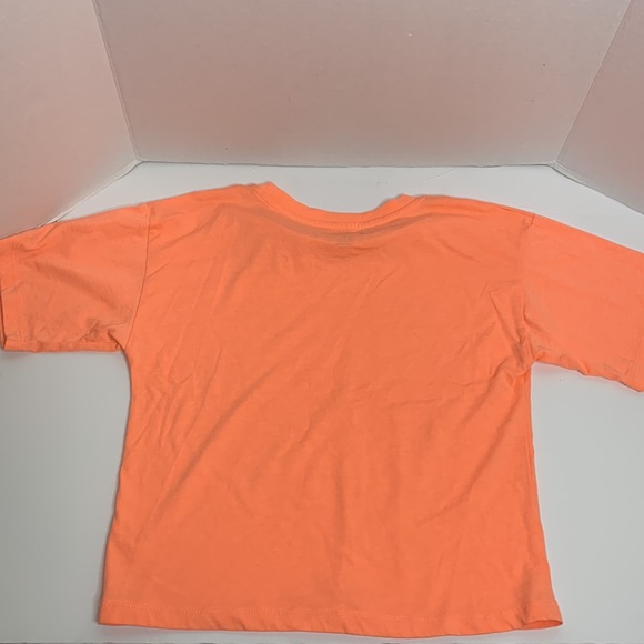 Champion | Salmon Colored Champion Logo Cropped Casual Tee Shirt | The Go To Tee - Picture 9 of 10